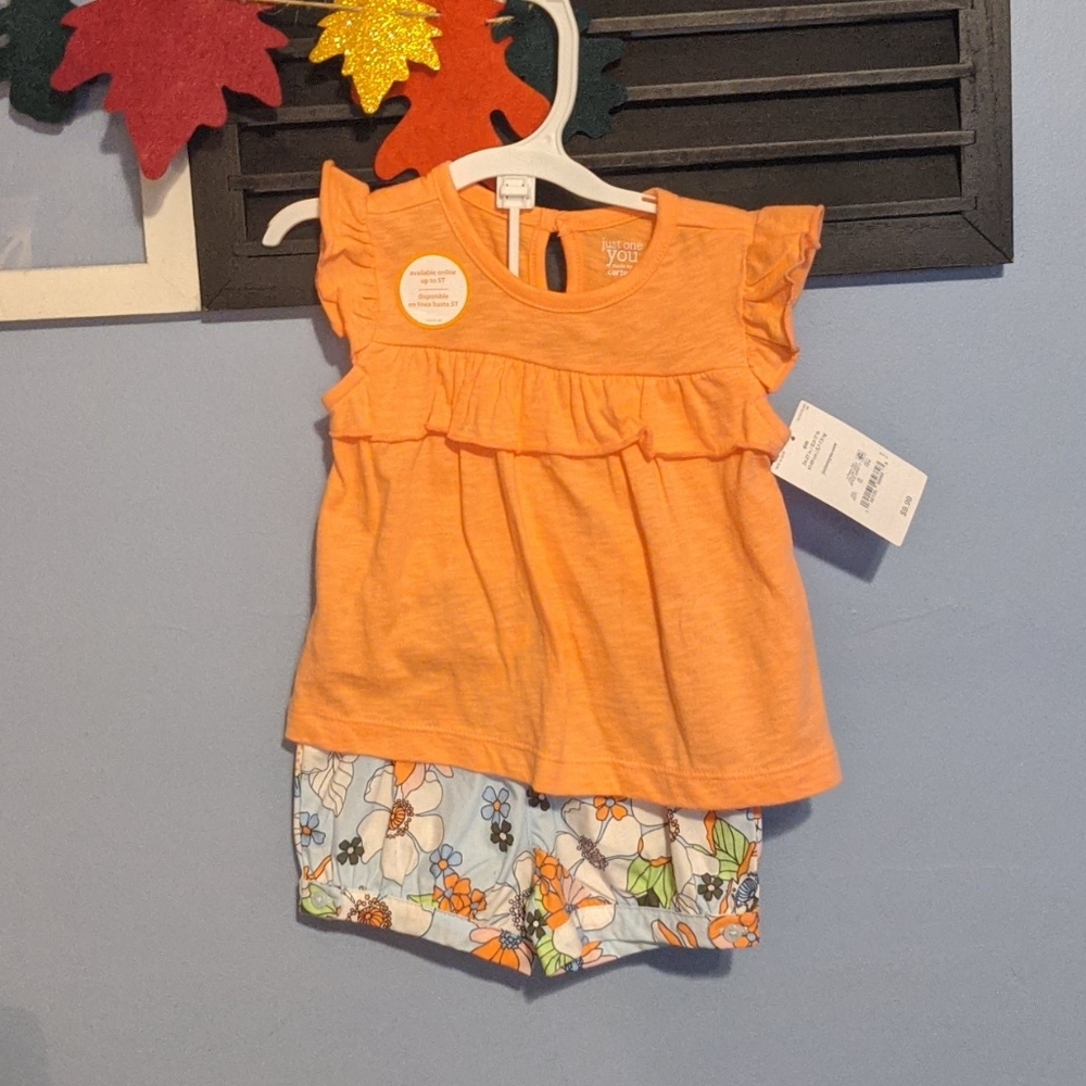 Baby girl shirt and shorts set
